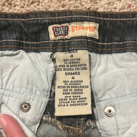 Faded Glory Skirt Stretch Black Denim Size 4 - Picture 8 of 8